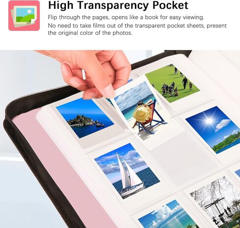256 POCKETS PHOTIONAL ألبوم لـ FUJIFILM Instax Mini Camera ، كتاب غلاف جلدي لالتقاط صور Polaroid Pictures ، 2x3 ألبوم صور لـ Fujifilm Instax Mini 12 11 9 40 90 8 7 Evo Liplay Instant Camera (Blue) in Kuwait