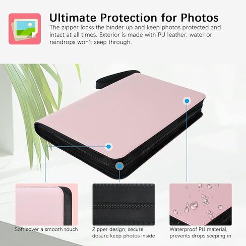 256 POCKETS PHOTIONAL ألبوم لـ FUJIFILM Instax Mini Camera ، كتاب غلاف جلدي لالتقاط صور Polaroid Pictures ، 2x3 ألبوم صور لـ Fujifilm Instax Mini 12 11 9 40 90 8 7 Evo Liplay Instant Camera (Blue) in Kuwait