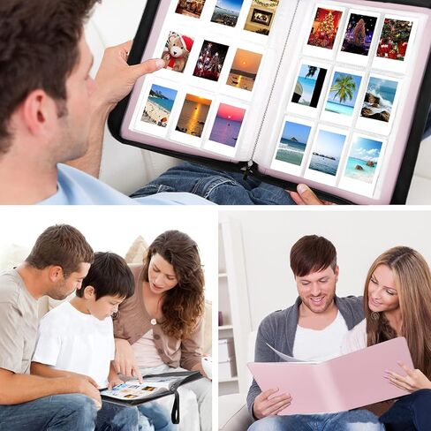 256 POCKETS PHOTIONAL ألبوم لـ FUJIFILM Instax Mini Camera ، كتاب غلاف جلدي لالتقاط صور Polaroid Pictures ، 2x3 ألبوم صور لـ Fujifilm Instax Mini 12 11 9 40 90 8 7 Evo Liplay Instant Camera (Blue) in Kuwait