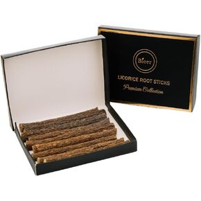 BIORR Licorice Root Sticks – 100% Natural Herbal Chew Sticks (10 pcs, 10cm) – Dried Mulethi/Glycyrrhiza Glabra – Herbal Tea & Relaxation – Premium Collection in Saudi Arabia