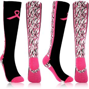 YLOLUL Breast Cancer Awareness Socks Football Knee High Calf Socks Soccer Athletic Accessories for Men Women Volunteer in Kuwait
