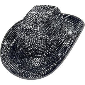 Eye-catching Crystal Fedoras Bride Hat Panama for Bachelorette Party for Club Stage Shows in Saudi Arabia