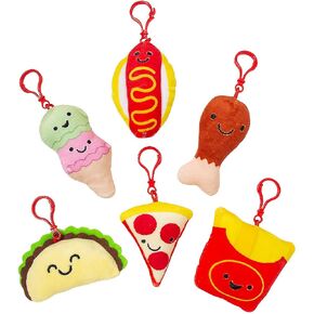 Fun Express Stuffed Fast-Food Backpack Clip Keychains, 12 Pieces in Kuwait