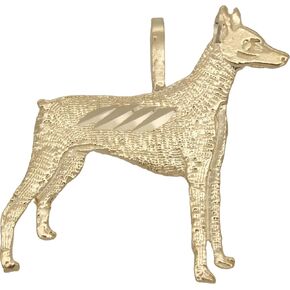 FindingKing 14K Yellow Gold Doberman Pinscher Charm Dog Jewelry in Saudi Arabia