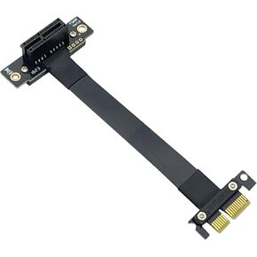 10Gtek PCIe 3.0 Extension Cable, X1 to X1, F to M, 90° to 90°, Cable Length 20cm, P311MF5520 in Kuwait