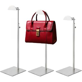 Handbag Display Stand - Set of 3 Purse Display Stand Stainless Steel Jewelry Organizer Stand Table Hanging Hook Stands Adjustable Height for Home Store Boutique Counter in Kuwait