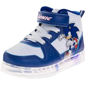 Josmo Sonic the Hedgehog High Top Sneakers for Boys-Sonic Soneaker Oneaker Hightops Lightweight Breathable Shase (الأحجام: 11-13 أطفال صغار / 1-3 أطفال كبيرون) in Kuwait