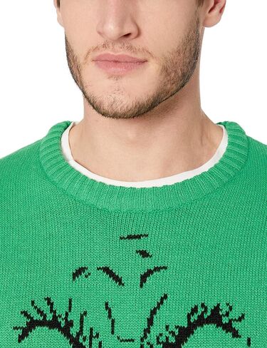 Dr. Seuss Men's Grinch Face Ugly Christmas Sweater in Saudi Arabia