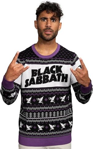 Black Sabbath Classic Music Rock Band Festive Kninted Sweater Ducly Agcly Christmas By Life Clothing in Saudi Arabia
