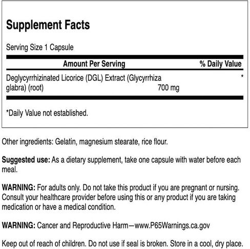 Swanson High Potency DGL (عرق السوس) - المكملات العشبية التي تعزز صحة الجهاز الهضمي ودعم الجهاز الهضمي - المعدة الطبيعية مصنوعة من خلاصة جذر عرق السوس - (90 كبسولة ، 750 ملغ لكل منهما) in Saudi Arabia