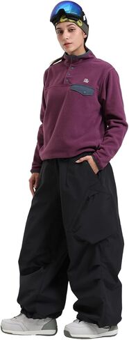 GSOU SNOW Mens Snow Pants Womens Baggy Snowboarding Ski Pant Loose Waterproof Windproof Insulated Outdoor Sport in Kuwait