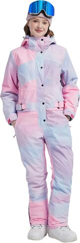 Womens One Piece Ski Suit Colorful Snowboard Snowsuits Jumpsuits Waterproof Hooded Warm Jackets Winter Outdoor in Saudi Arabia