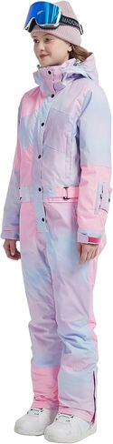 Womens One Piece Ski Suit Colorful Snowboard Snowsuits Jumpsuits Waterproof Hooded Warm Jackets Winter Outdoor in Saudi Arabia
