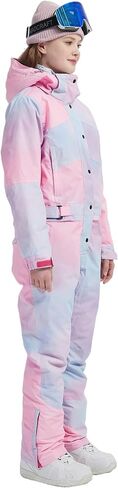 Womens One Piece Ski Suit Colorful Snowboard Snowsuits Jumpsuits Waterproof Hooded Warm Jackets Winter Outdoor in Saudi Arabia