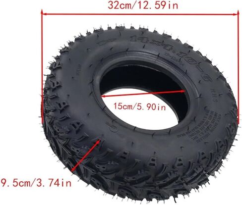 لـ ATV Go Kart Electric Oper 14x5.00-6 Road Tyre Vacuum 6 بوصة 14x4.10-6 الأمامية والخلفية S (14x4.10-6) in Saudi Arabia