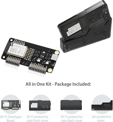حافظة حماية HCJYC للوحة تطوير Flipper Zero Wi-Fi V1 ESP32-S2، ملحقات متوافقة مع لوحة Flipper Zero WiFi Dev - أخضر مع لون رمادي in Kuwait