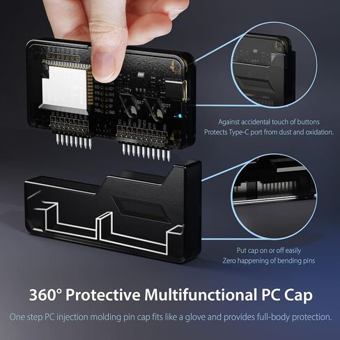 حافظة حماية HCJYC للوحة تطوير Flipper Zero Wi-Fi V1 ESP32-S2، ملحقات متوافقة مع لوحة Flipper Zero WiFi Dev - أخضر مع لون رمادي in Kuwait