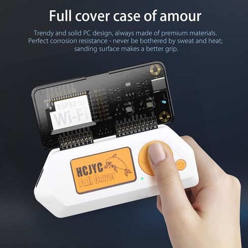 حافظة حماية HCJYC للوحة تطوير Flipper Zero Wi-Fi V1 ESP32-S2، ملحقات متوافقة مع لوحة Flipper Zero WiFi Dev - أخضر مع لون رمادي in Kuwait
