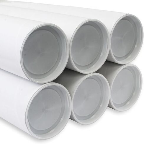 أنبوب بريد MagicWater Supply مقاس 3 × 12 بوصة - أبيض - 4 عبوات - لشحن وتخزين الملصقات والفنون والحرف اليدوية والمستندات in Saudi Arabia