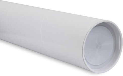 أنبوب بريد MagicWater Supply مقاس 3 × 12 بوصة - أبيض - 4 عبوات - لشحن وتخزين الملصقات والفنون والحرف اليدوية والمستندات in Saudi Arabia