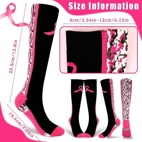 YLOLUL Breast Cancer Awareness Socks Football Knee High Calf Socks Soccer Athletic Accessories for Men Women Volunteer in Kuwait