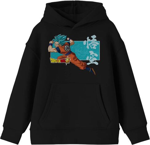 Bioworld Dragon Ball Super Super Saiyan God Goku Boy's Black Sweatshirt in Saudi Arabia