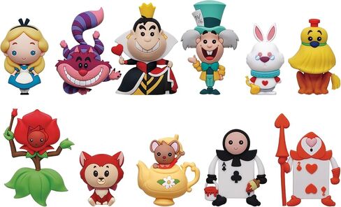 Disney Alice in Wonderland 3D Foam Bag Clip ، Series 2 | مجموعة من 24 in Saudi Arabia