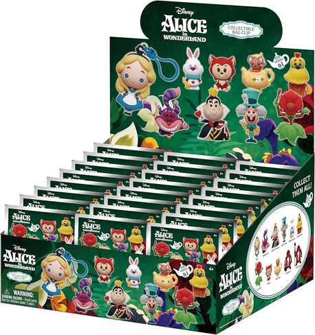 Disney Alice in Wonderland 3D Foam Bag Clip ، Series 2 | مجموعة من 24 in Saudi Arabia
