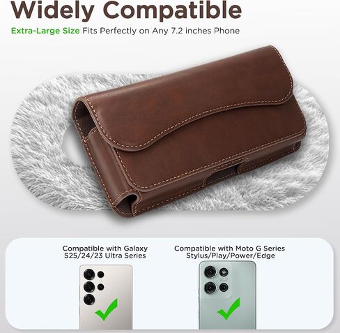INGIDO Holster for iPhone 15 15 Pro 14, 14 Pro, 13 Pro, 13, 12 Pro, 12, iPhone 11, XR - Premium Cell Phone Case with Belt Clip [Magnetic Closure] ID Card Holder Pouch, Brownish-Black in Saudi Arabia