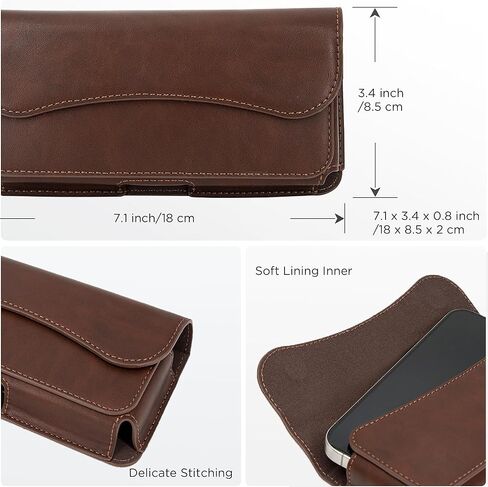 INGIDO Holster for iPhone 15 15 Pro 14, 14 Pro, 13 Pro, 13, 12 Pro, 12, iPhone 11, XR - Premium Cell Phone Case with Belt Clip [Magnetic Closure] ID Card Holder Pouch, Brownish-Black in Saudi Arabia