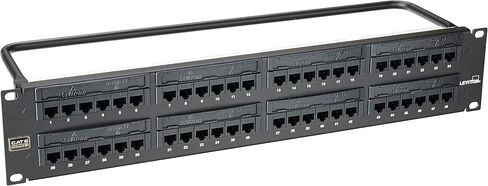 Leviton 69586-U12 eXtreme Cat 6+ لوحة توصيل مسطحة بنمط 110، 1RU، 12 منفذ، صورة in Saudi Arabia