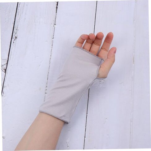 LIFKOME 4pair Sun Gloves for Women -ultraviolet Fingerless Mittens Short Style Black White Gray Skin Tone for Outdoor Sports and Activities in Saudi Arabia