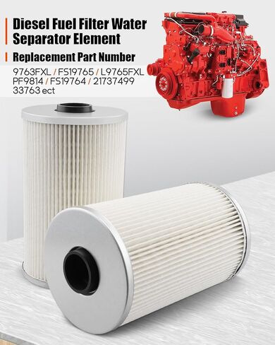 2PCS L9765FXL FS19765 FUEL FILTER FIT FOR CUMMINS ISX ISL9 ISX15 ISX12 X12 X15 ISX11.9 محرك ديزل ، استبدل L9763FXL PF9814 FS19764 21737499 33763 P550851 PF7930 FS19763 PF7928 in Saudi Arabia