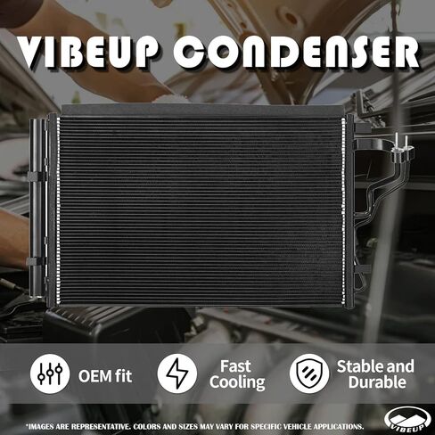 VibeUp 4953 Condenser Compatible with Cadillac Escalade Chevrolet Avalanche Silverado Suburban Tahoe 4.8L 5.3L 6.0L 6.3L 8.1L V8 | Replaces 10358952 15112272 15197204 20913751 25807796 in Kuwait