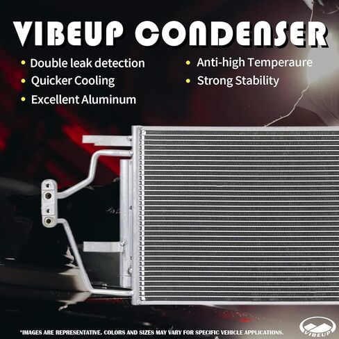VibeUp 4953 Condenser Compatible with Cadillac Escalade Chevrolet Avalanche Silverado Suburban Tahoe 4.8L 5.3L 6.0L 6.3L 8.1L V8 | Replaces 10358952 15112272 15197204 20913751 25807796 in Kuwait