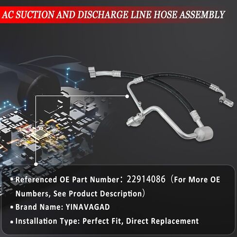 22914086 A/C تبرج المبردات وشرط مجموعة خرطوم AC لبيك جيب ، لشيفروليه ترافيرس ، ل GMC Acadia & Acadia Limited ، 2013-2017 ، يحل محل 4813068 23362334 84121190 in Kuwait
