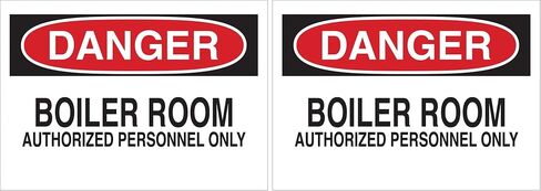 Brady 84038 Self Sticking Polyester Admittance Sign, 7" X 10", Legend "Boiler Room Authorized Personnel Only",Black/Red on White in Saudi Arabia