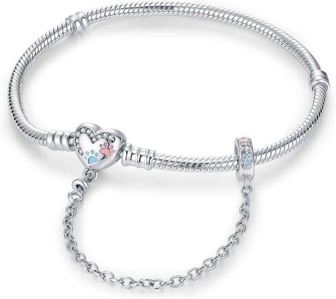 925 سوار سحر الفضة الاسترليني للمرأة سوار سلسلة الأفعى الكلب طباعة البرسيم لطيف حدوة حدوة الحصان لحظات هدية المجوهرات السوار الأوروبي للنساء in Kuwait