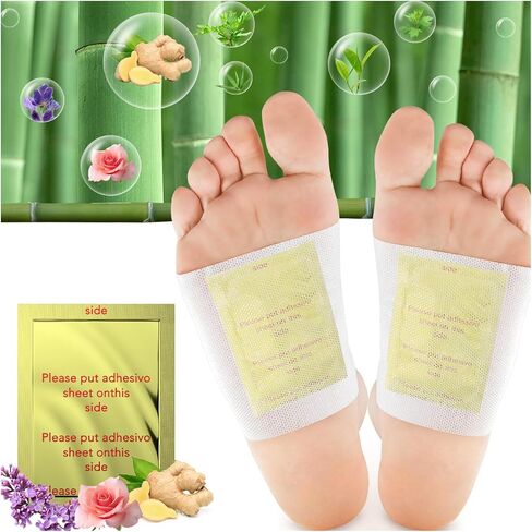 منصات القدم Maguja 100pcs منصات القدم لرعاية قدم الزنجبيل مع مكونات طبيعية خل الخيزران ومسحوق الزنجبيل in Kuwait