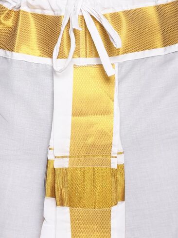 Men White Colour Cotton Dhoti Pant/Panjakejam (WHITE) (ONE SIZE) (D531) in Saudi Arabia
