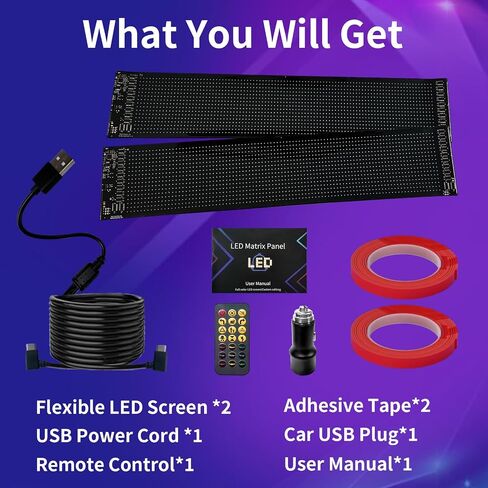 2pcs متزامنة الشيطان LED LED LIGHT LIGHT لزجاج أمامي السيارة ، 15 "X4" قابلة للبرمجة OJOS LED علامة بارو كارو ، عيون Electra كاملة اللون للشاحنة ، لوحة مصفوفة LED DIY ، التطبيق الذكي و contro عن بُعد in Saudi Arabia