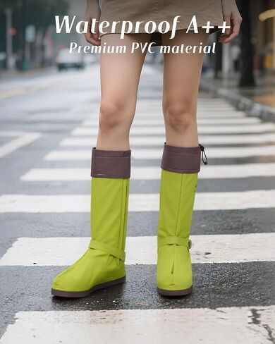 Waterproof Rain Shoe Covers Anti-Slip and Wear-Resistant Portable Stylish Rain Boots for Adult Durable Rain Gear in Saudi Arabia