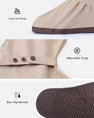 Waterproof Rain Shoe Covers Anti-Slip and Wear-Resistant Portable Stylish Rain Boots for Adult Durable Rain Gear in Saudi Arabia
