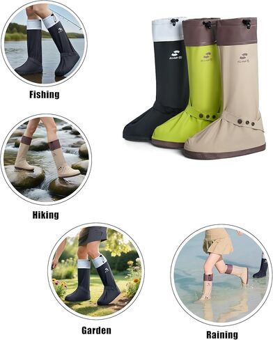 Waterproof Rain Shoe Covers Anti-Slip and Wear-Resistant Portable Stylish Rain Boots for Adult Durable Rain Gear in Saudi Arabia