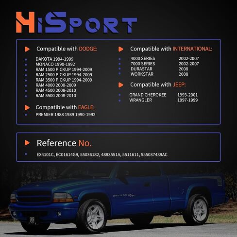 Hisport A/C Orufce Tube - متوافق مع Dodge Jeep Eagle يحل محل EX4101C EC01614G9 55036182 4883551A in Kuwait