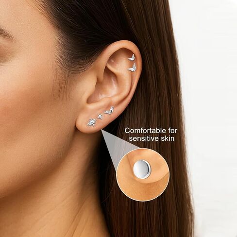 Vojo G23 Titanium threadless arics back arcors for tragus ، conch ، lip ، labret ، helix ، stilage 16g & 18g in Kuwait