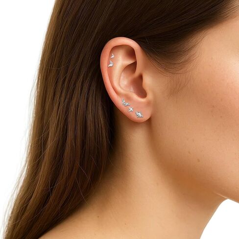 Vojo G23 Titanium threadless arics back arcors for tragus ، conch ، lip ، labret ، helix ، stilage 16g & 18g in Kuwait