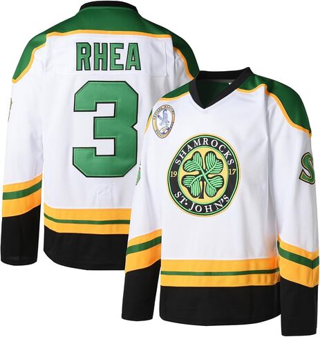 رجال روس The Boss #3 Rhea Hockey Jersey St John's Shamrocks Ice Hockey Dorts مع تصحيح EMHL in Kuwait