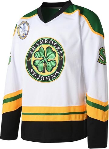 رجال روس The Boss #3 Rhea Hockey Jersey St John's Shamrocks Ice Hockey Dorts مع تصحيح EMHL in Kuwait