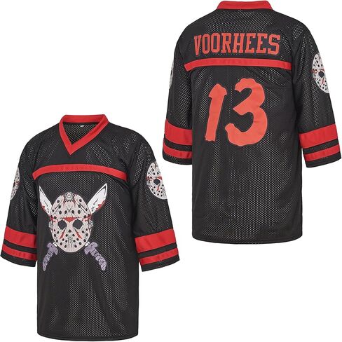 Men's Slashers Voorhees 13 Hockey Jersey and Mask Halloween S-XXXL in Saudi Arabia